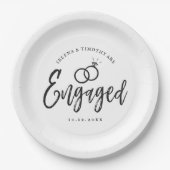 Skriptbuchstaben für eine Vertragspartei | Pappteller (Vorderseite)