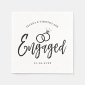 Skriptbuchstaben für eine Vertragspartei Serviette (Vorderseite)