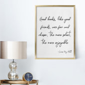 Skriptbuchstaben Zitat von Freundschaften Kunst Poster