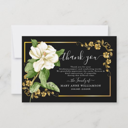 Skriptbudget Beerdigung Dankeschön Karte (Vorderseite)