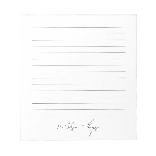 Skriptbüro für die Verknüpfung von Firmennamen Notizblock (Vorderseite)