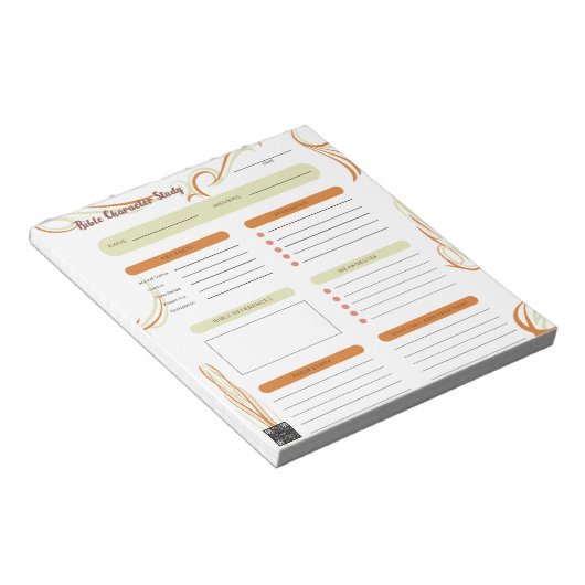 Skriptcharakterstudie Editor White Notizblock (angewinkelt)