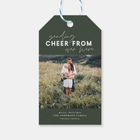 Skriptdistanzierung, die von hier aus Beifall send Geschenkanhänger (Vorderseite)