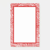 Skriptdrucke Border Red Post-it Klebezettel (Vorderseite)