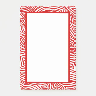 Skriptdrucke Border Red Post-it Klebezettel