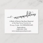 Skripte, einfache Hochzeitsunterkünfte Begleitkarte (Vorderseite)