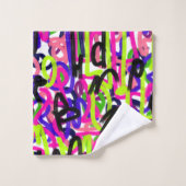 Skripte in Farben Badhandtuch Set (Waschlappen)