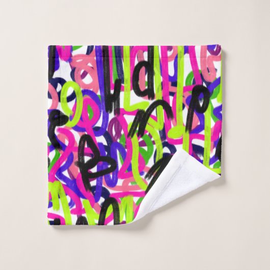 Skripte in Farben Badhandtuch Set (Waschlappen)