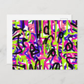 Skripte in Farben Postkarte (Vorne/Hinten)