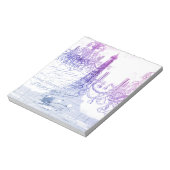 Skripte lila Kronleuchter Paris eiffel Turm Notizblock (Rotiert)