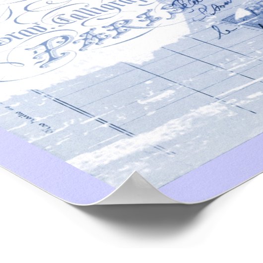 Skripte lila Kronleuchter Paris eiffel Turm Poster (Ecke)