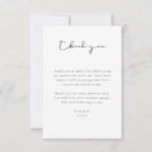 Skriptes Snapshot Abschluss-Foto Dankeskarte (Rückseite)