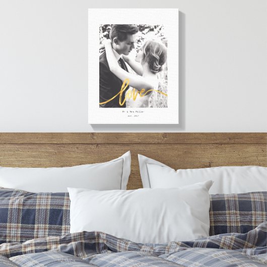 Skriptete Liebe-Leinwand Leinwanddruck (Insitu (Schlafzimmer))