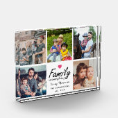 Skriptfamilie ist alles Collage Heart Erinnerungen Fotoblock (Links)