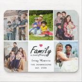 Skriptfamilie ist alles, was Foto Collage Keepake Mousepad (Vorne)