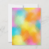 Skriptfarbige Abstrakte Handschrift Mit Monogramm Mitteilungskarte (Rückseite)