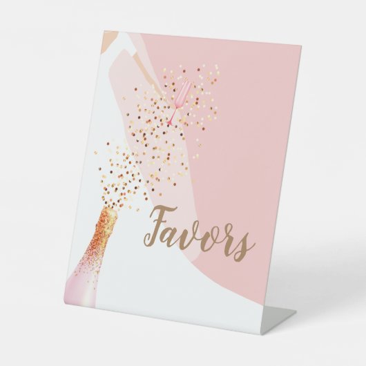 Skriptfavoriten Rosa Brautparty Sockelschild (Vorderseite)