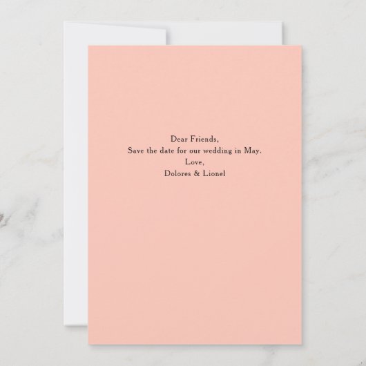 SkriptFoto Save the Date Minimalistisch Einladung (Rückseite)