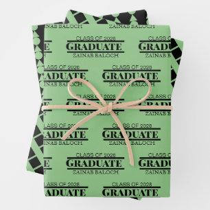 Skriptgeometrie für Graduate Geschenkpapier Set