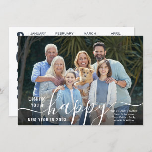 SkriptGLÜCKLICHES Foto-Overlay 2023 Kalender für d Feiertagskarte