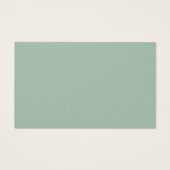 Skriptgrüne Foliage Baby Name Suggestions Card (Rückseite)