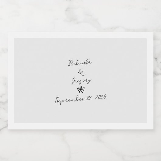 Skripthandgeschriebene Typografie-Gastgeschenk Hoc Alkoholflaschenetikett (Einzelnes Label)