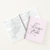 Skripthandschrift für Rezeptbuch Notizblock (Innenseite)