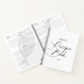 Skripthandschrift für Rezeptbuch Notizblock (Innenseite)