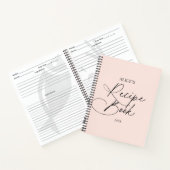 Skripthandschrift für Rezeptbuch Notizblock (Innenseite)