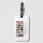 Skriptherz niedlich moderne Multi-Foto beste Freun Gepäckanhänger (Vorderseite Vertikal)