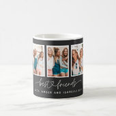 Skriptherz niedlich moderne Multi-Foto beste Freun Kaffeetasse (Mittel)