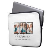 Skriptherz niedlich moderne Multi-Foto beste Freun Laptopschutzhülle (Vorderseite Links)
