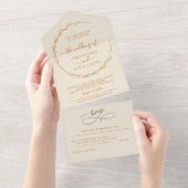 Skripthochzeit in einer Einladung (Abreißen)