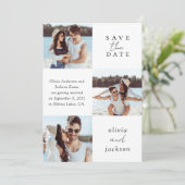 Skripthochzeit mit mehreren Fotos Save The Date (Stehend Vorderseite)