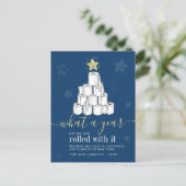 Skriptjahr 2020 Weihnachtsbaumtoilettenpapier Feiertagspostkarte (Stehend Vorderseite)