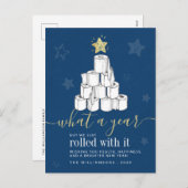 Skriptjahr 2020 Weihnachtsbaumtoilettenpapier Feiertagspostkarte (Vorne/Hinten)