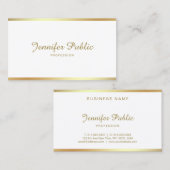 Skriptkalligrafie Handgeschriebenes Gold Moderne S Visitenkarte (Vorne/Hinten)