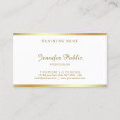 Skriptkalligrafie Handgeschriebenes Gold Moderne S Visitenkarte (Rückseite)