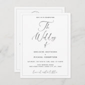 Skriptkalligrafie in einer Hochzeitseinladung (Vorne/Hinten)