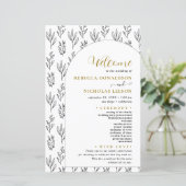 Skriptkalligrafie-Minimal-Programm für TextHochzei (Stehend Vorderseite)