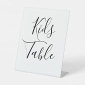 Skriptkalligrafie reserviert Kindertisch Hochzeit Sockelschild (Vorderseite)