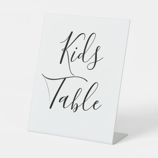 Skriptkalligrafie reserviert Kindertisch Hochzeit Sockelschild (Vorderseite)