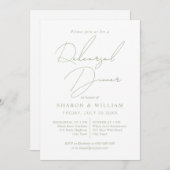 Skriptkalligraphie: grün Probe Einladung (Vorne/Hinten)