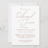 Skriptkalligraphie mocha, Probe Dinner Einladung (Vorderseite)