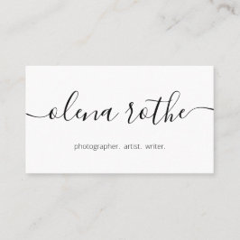 Skriptkalligraphie, weißer, moderner Beruflicher B Visitenkarte