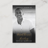 Skriptkarten für das Schwarz-Weiß-Foto Visitenkarte (Vorderseite)