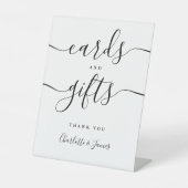 Skriptkarten und Geschenke mit schwarzer und weiße Sockelschild (Vorderseite)