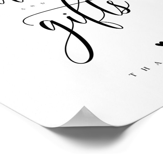 Skriptkarten und Geschenke-Zeichen 8x10" Poster (Ecke)