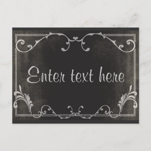 Skriptkartenpostkarte des stillen Films Postkarte (Vorderseite)