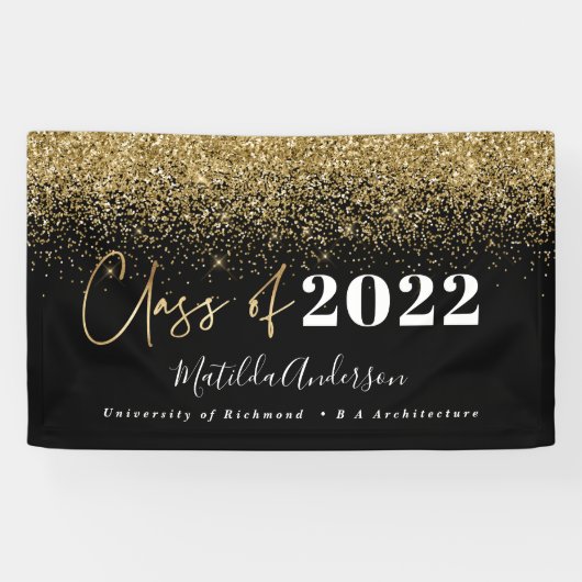 Skriptklasse für den Glitzer von schwarzem Gold in Banner (Horizontal)